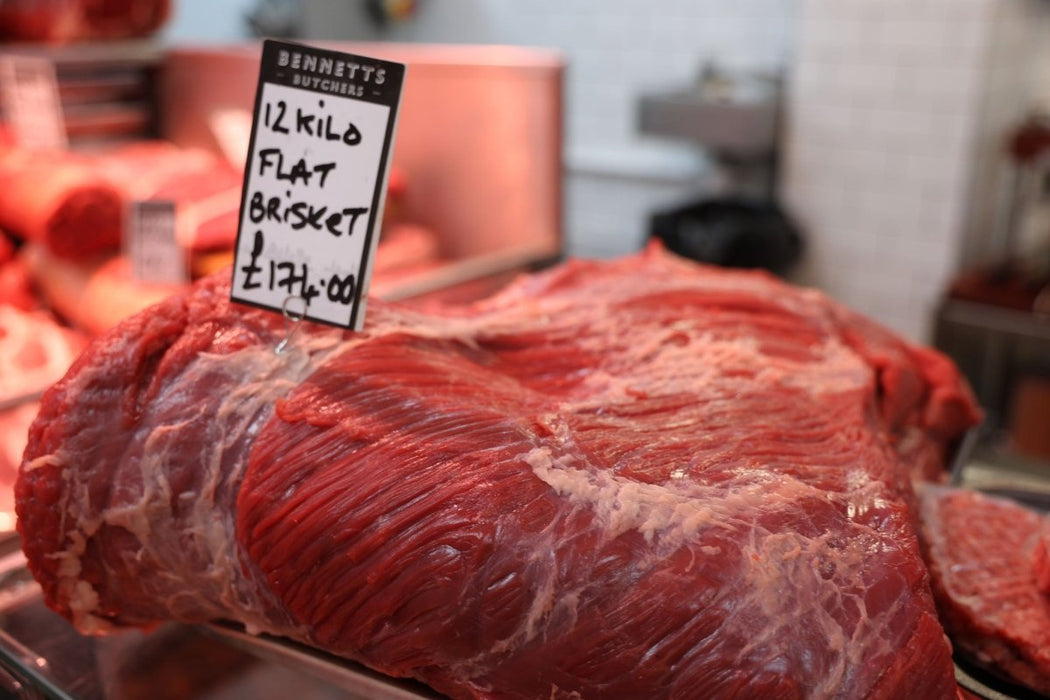 12Kg Untrimmed Flat Brisket - Bennetts Butchers