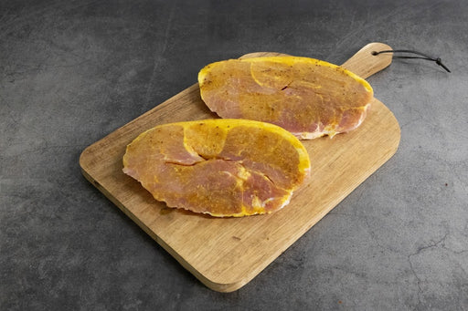 x2 Honey Mustard Horseshoe Gammon Steaks - Bennetts Butchers